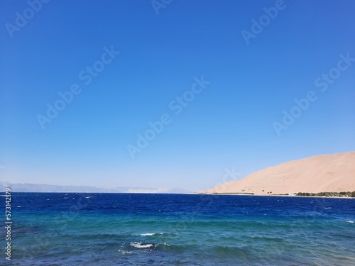 The mesmerizing view of the deep blue waters of Haql beach in Saudi Arabia.  © KHAWAJA UMER FAROOQ