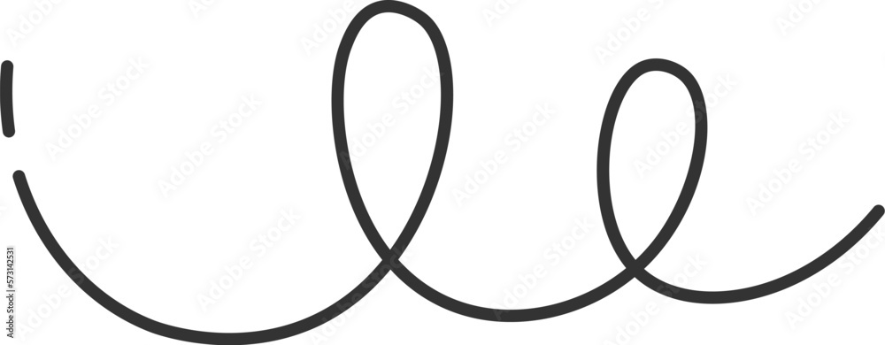 Curly line abstract shape design Curly line abstract shape design