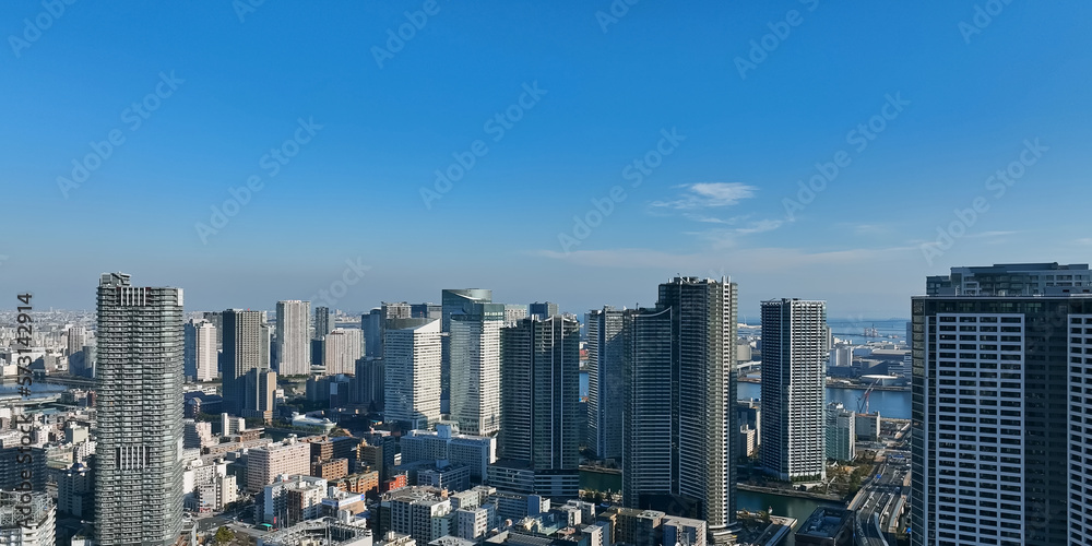 Fototapeta premium 都市の空撮