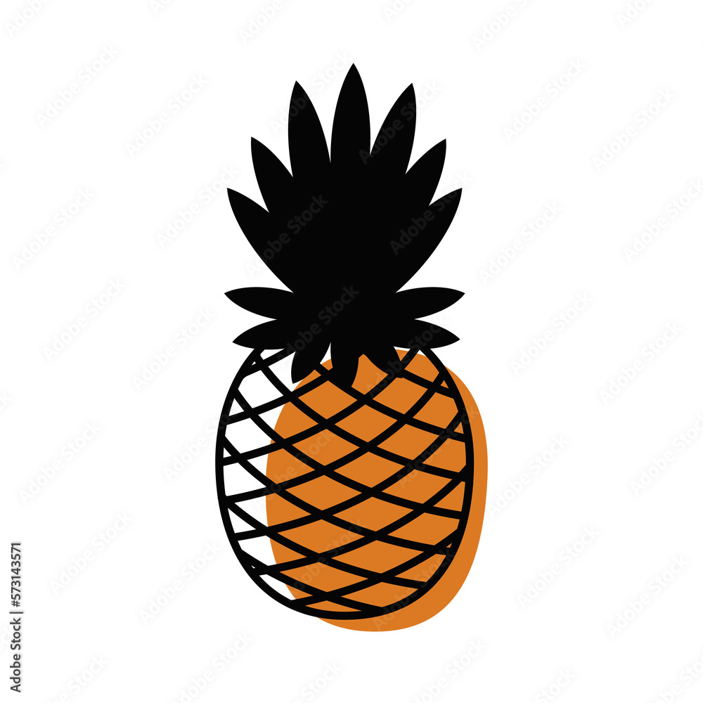 Fototapeta premium pineapple icon on white background