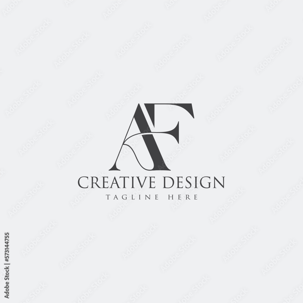 AF abstract logo design AF abstract logo design
