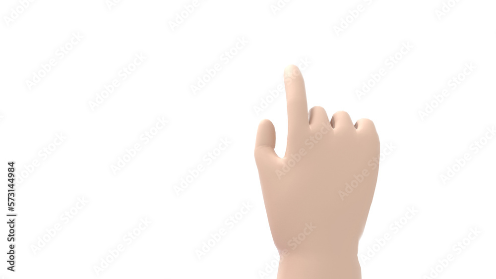 3d character click with a finger 3d render 3d character click with a finger 3d render