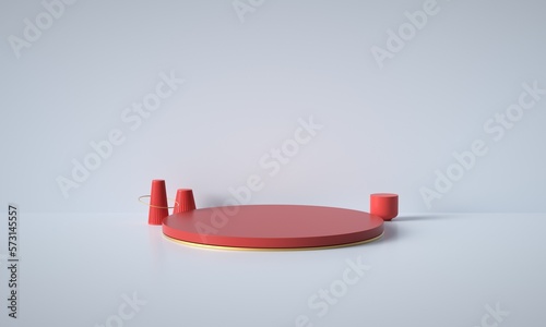 3D rendered geometric booth background