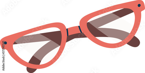 Trendy glasses flat icon Accessory