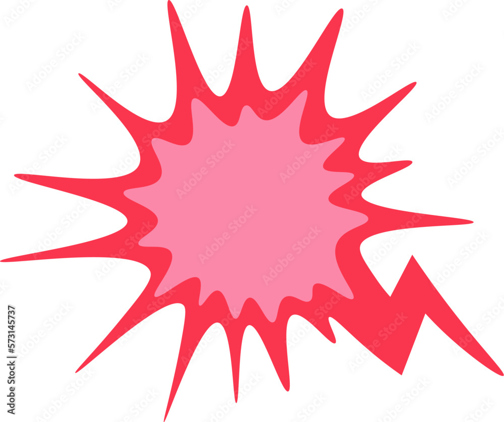 Hand drawn explosion cartoon expression sign doodle flat icon Hand drawn explosion cartoon expression sign doodle flat icon