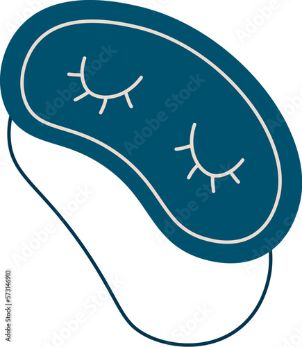 Sleeping mask for relax flat icon