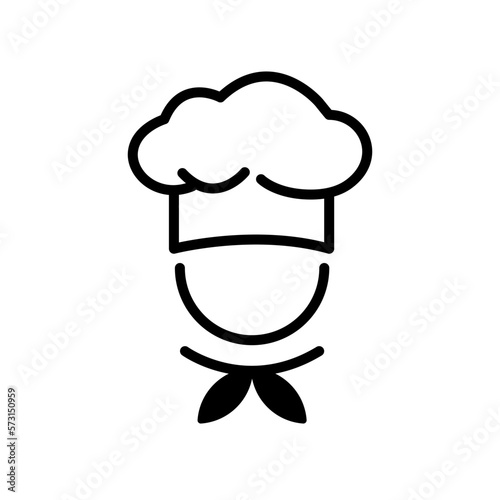 Chef in cooking hat line icon. Restaurant, menu, professional, occupation. Cooking concept. Vector illustration can be used for topics like catering, food, service