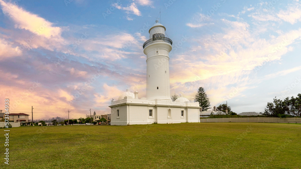 Macquarie Lighthouse at Lighthouse Reserve and Christison Park in Vaucluse, East Sydney, NSW Australia 