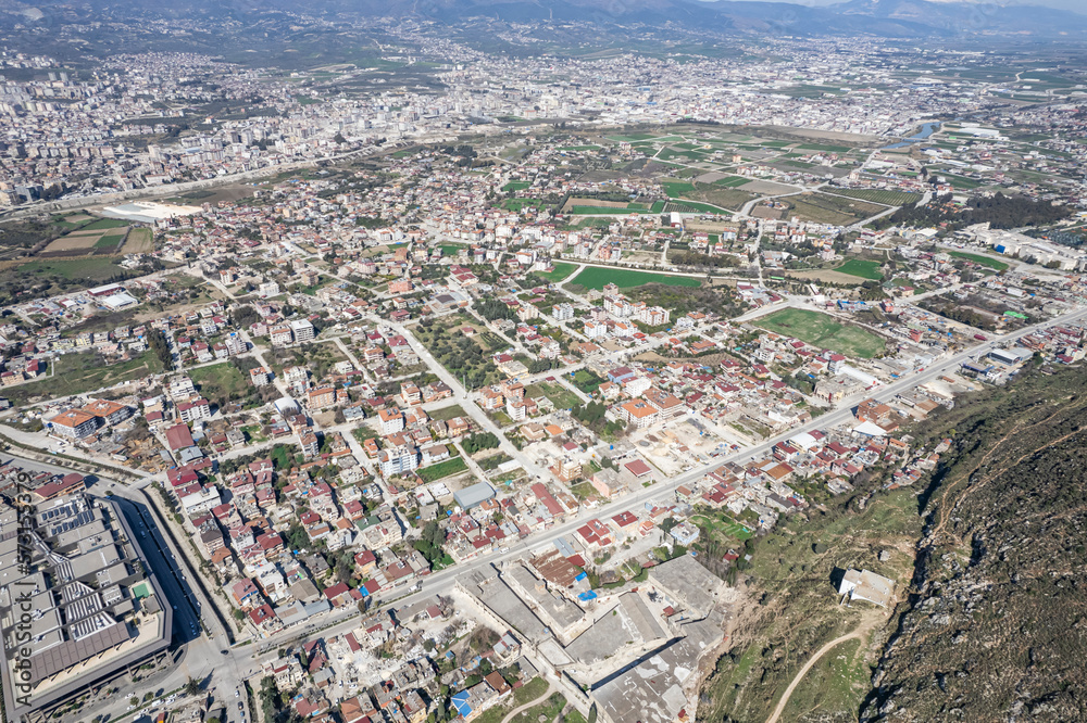 2023 Turkey-Syria Earthquake. Hatay drone photo