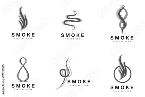 Steam Steam Logo Vector Hot Evaporating Aroma. Smell Line Illustration, Cooking Steam Icon, Steam Train, Baking, Smoking