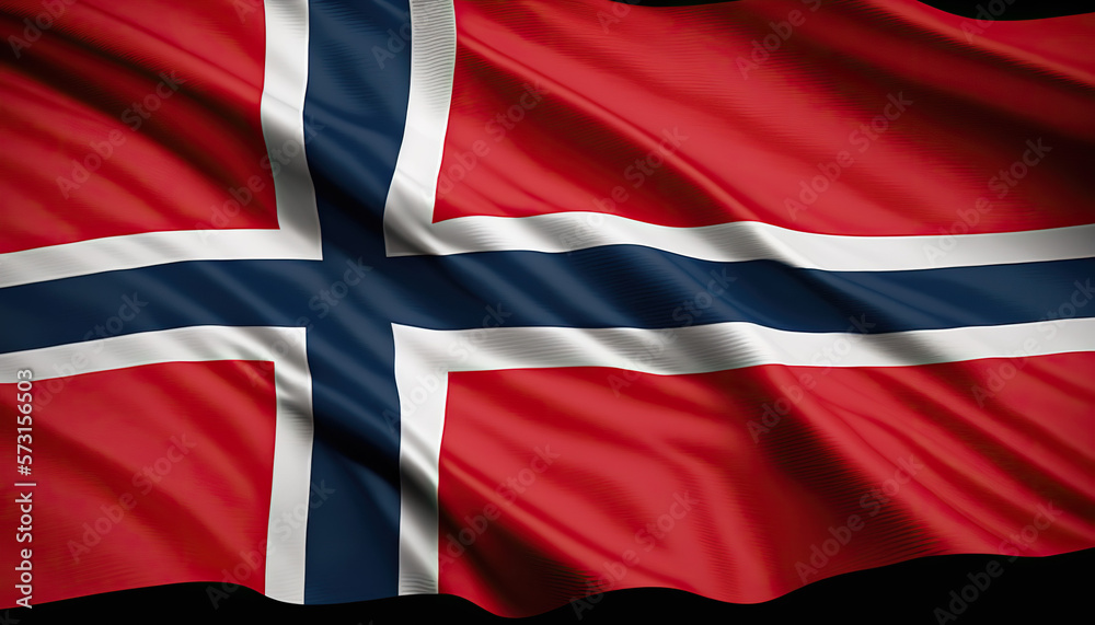Norwegian flag, norge, generative artificial intelligence Norwegian flag, norge, generative artificial intelligence