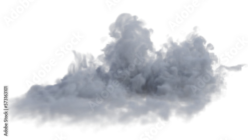 Smoke and fire explosion isolated. 3d render photo