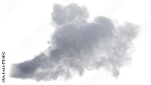 Smoke and fire explosion isolated. 3d render