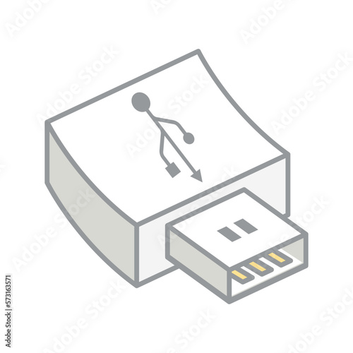 USB flash disk drive logo symbol
