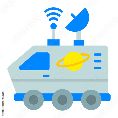 Space Rover Flat Icon