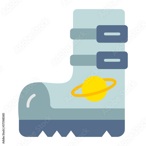 Space Boots Flat Icon