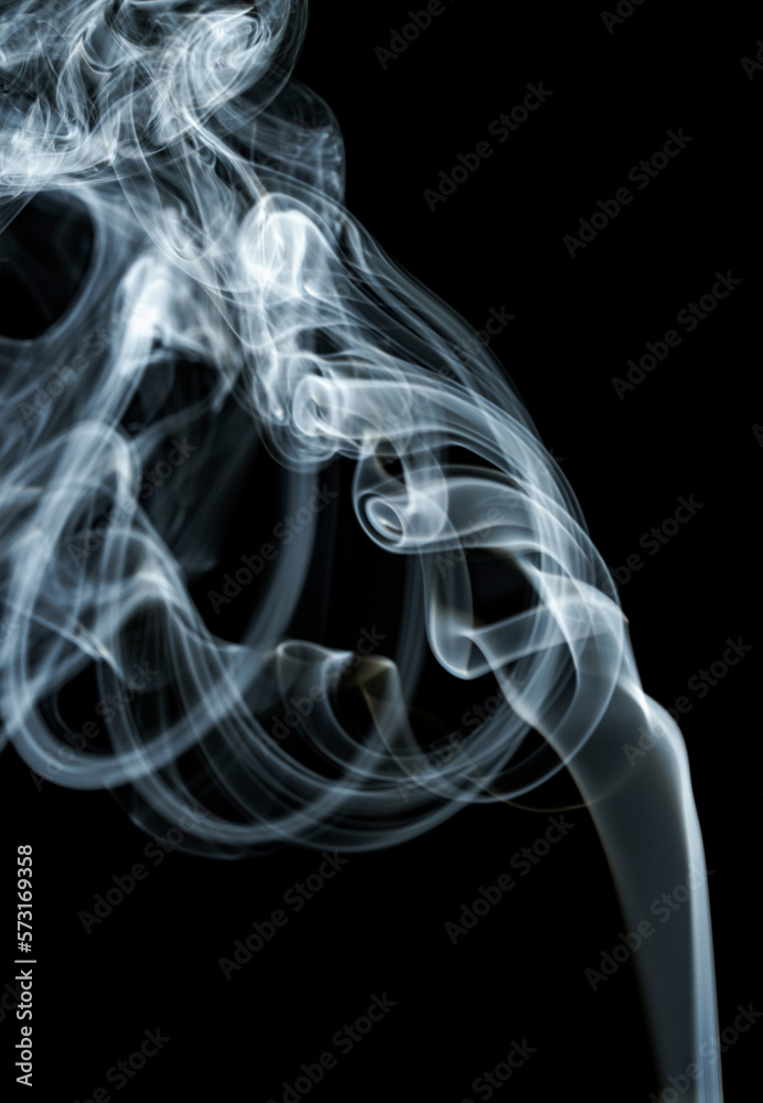 Obraz premium abstract shape smoke on black background