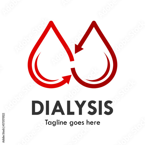 Dialysis design logo template illustration. suitable for medical