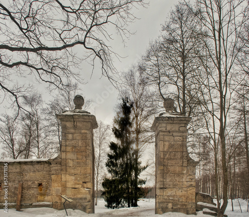 old gates in winter