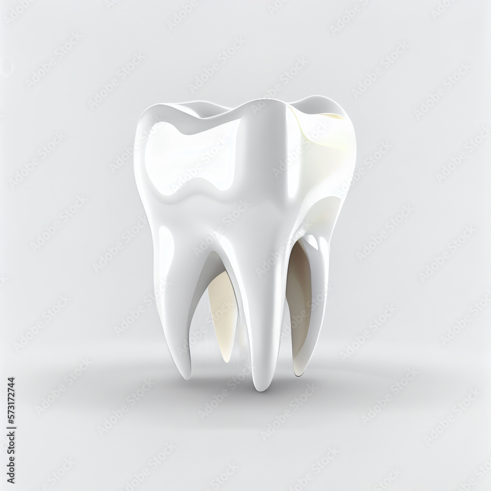 3d model of a tooth on a white background. dentistry concept 3d model of a tooth on a white background. dentistry concept