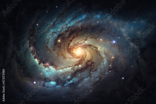 spiral galaxy background, generative ai