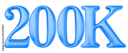 Thank You 200K Follower Blue