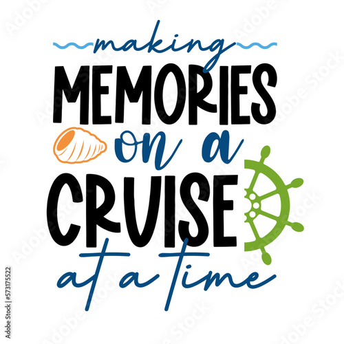 Cruise lettering for greeting card design, romantic illustration. Festive decoration. Invitation template. Vector illustration