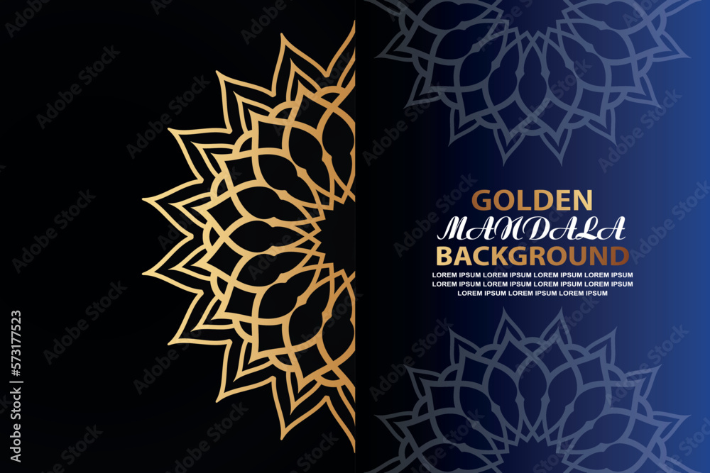 Mandala background golden. Mandala background golden.