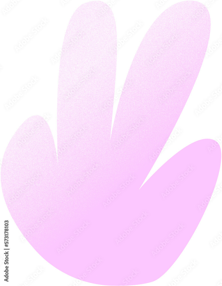 Abstract form with noisy gradient. Pink decorative element with transparent background