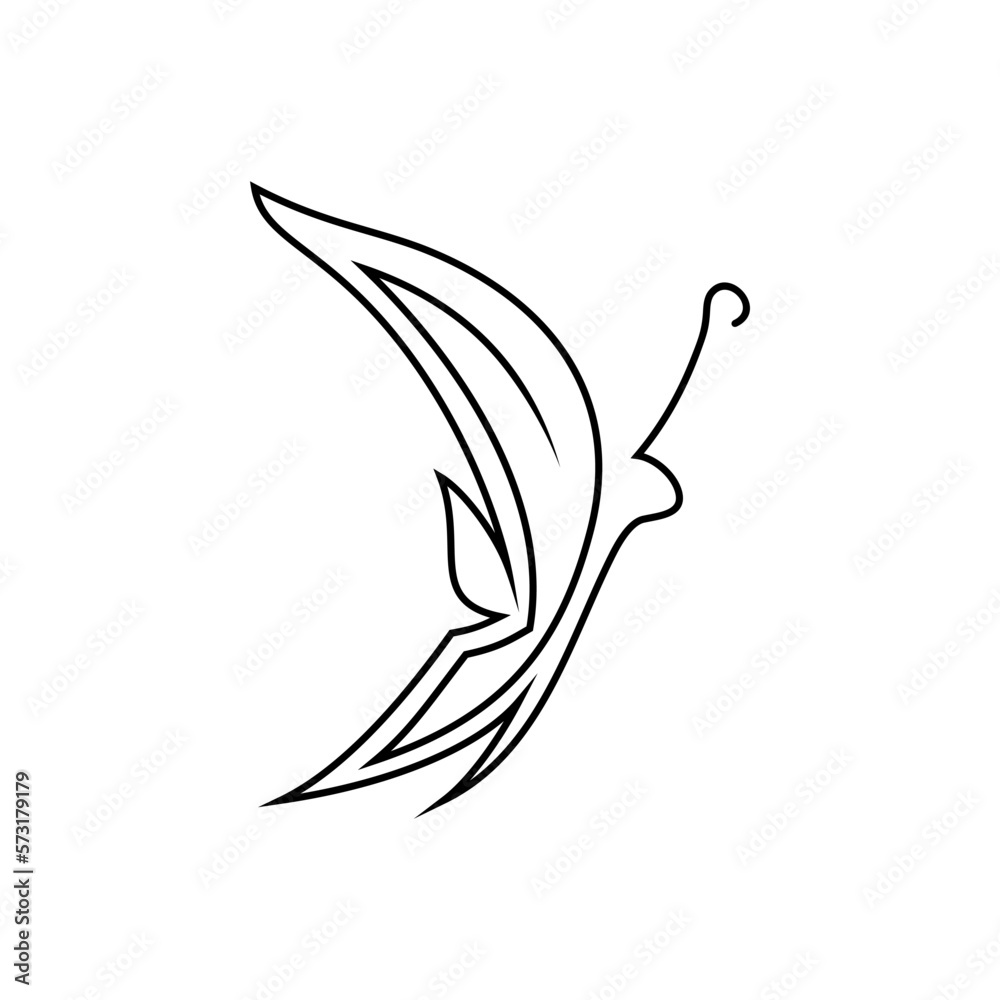 ILLUSTRATION OF LINES SHAPE LIKE A BUTTERFLY