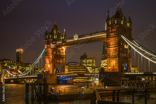 tower bridge at night