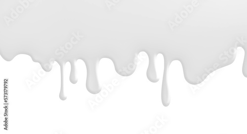 milk or cream dripping graphic element