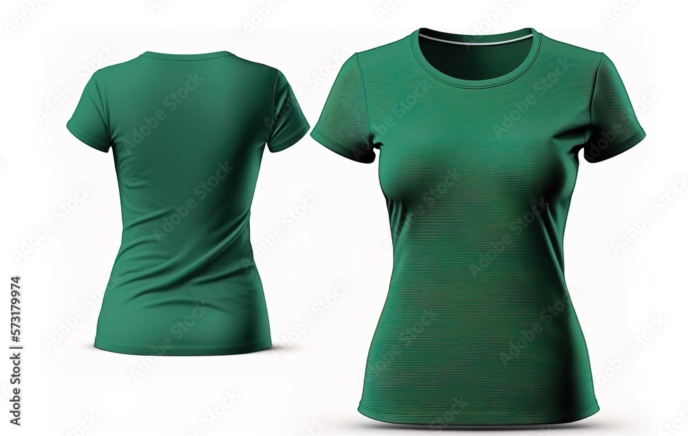 Green Female empty T shirt template invisible model body empty Green Female empty T shirt template invisible model body empty