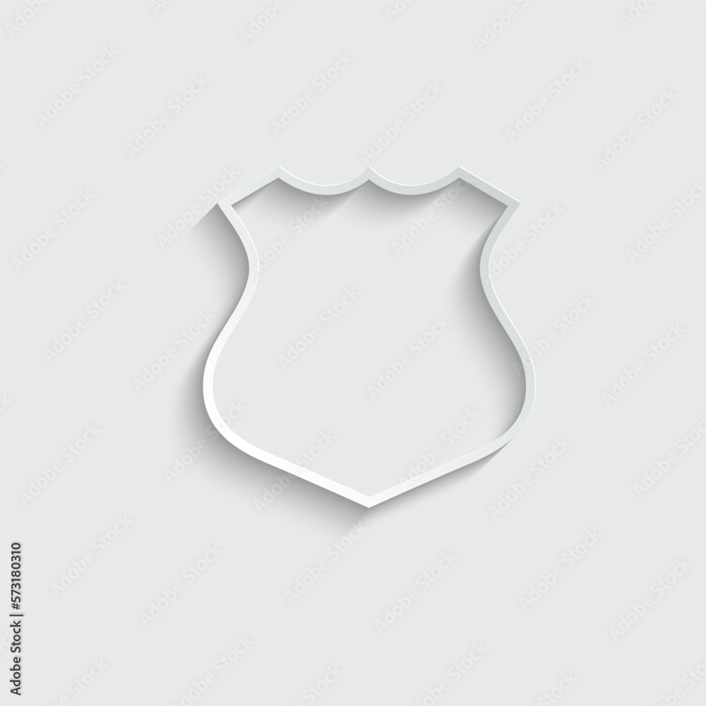 American route sign, blank route icon vector