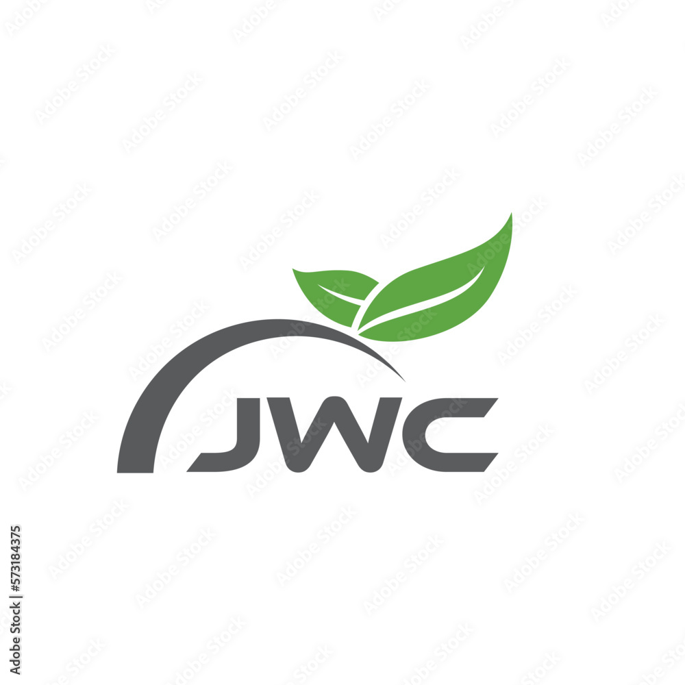 JWC letter nature logo design on white background. JWC creative initials letter leaf logo concept. JWC letter design. JWC letter nature logo design on white background. JWC creative initials letter leaf logo concept. JWC letter design.