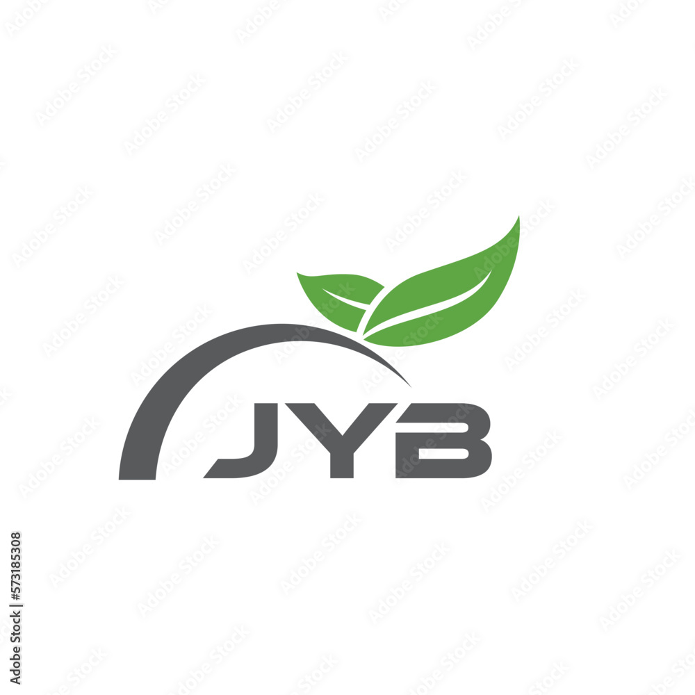 JYB letter nature logo design on white background. JYB creative initials letter leaf logo concept. JYB letter design. JYB letter nature logo design on white background. JYB creative initials letter leaf logo concept. JYB letter design.