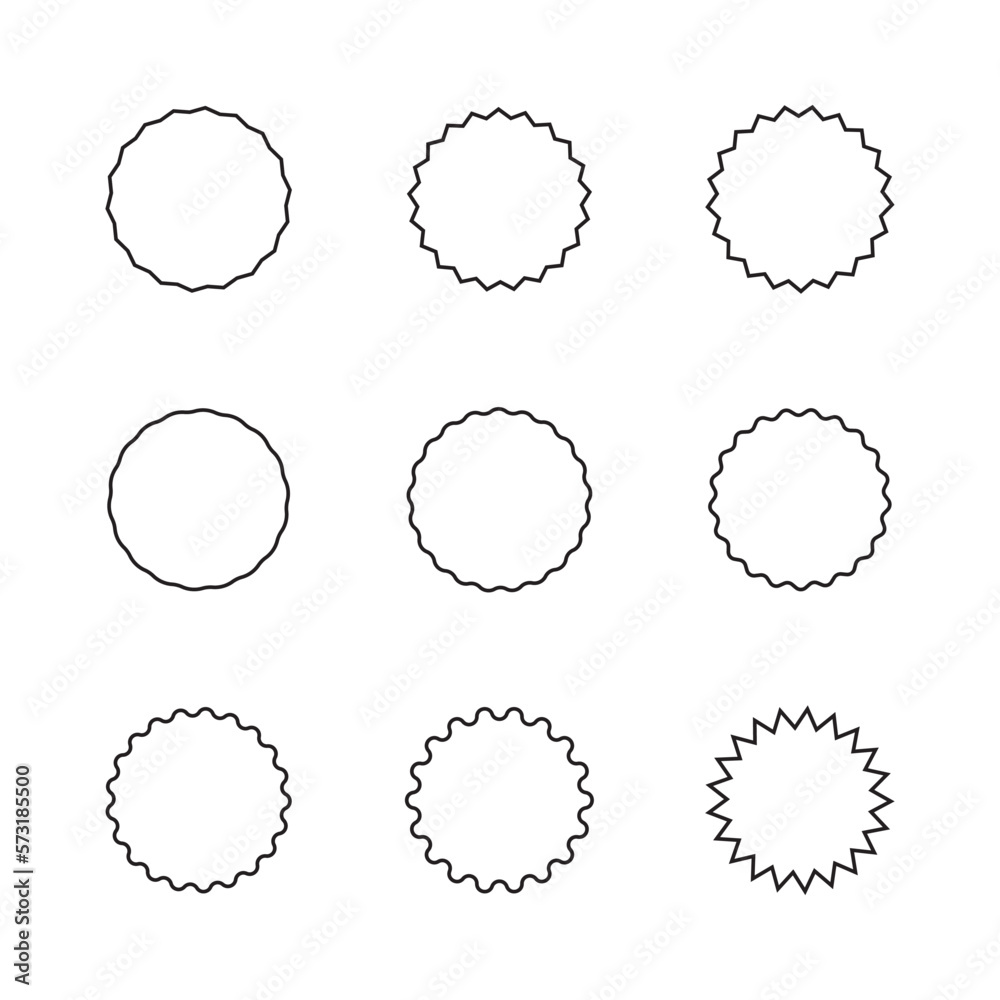 Outline badge label promo sale star burst sticker or star price tag. Outline badge label promo sale star burst sticker or star price tag.