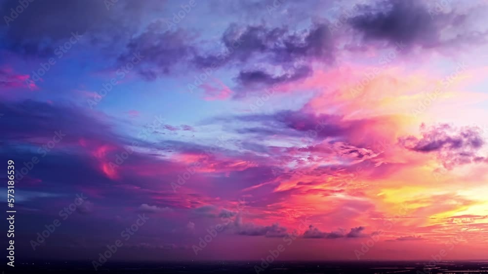 Red sky clouds nature scenery at sunset. 4k real time video. Red sky clouds nature scenery at sunset. 4k real time video.