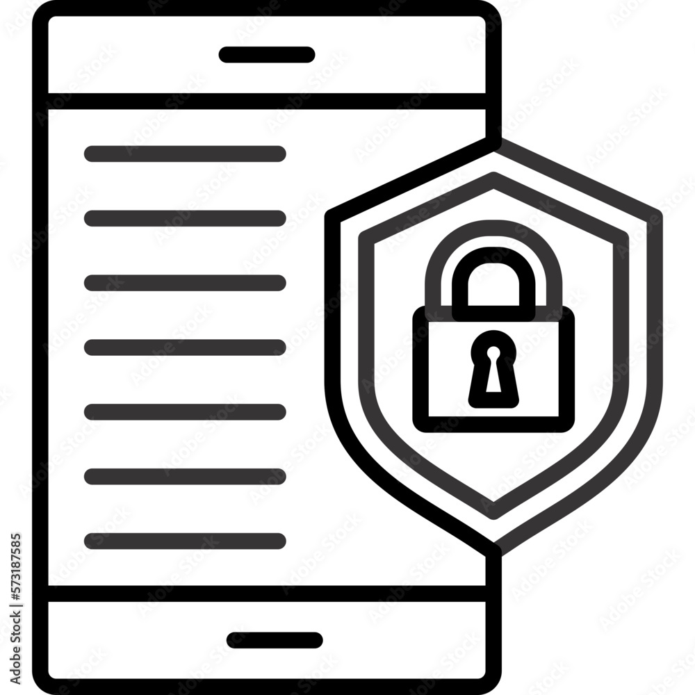 Mobile Security Icon Mobile Security Icon