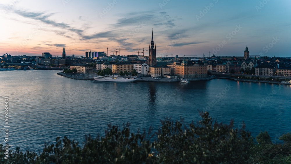 View of Riddarholmen Island in Stockholm.
