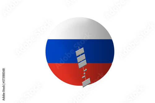 Free Download Russian balloons model with Russia flag  isolated on white background , Spy balloon, violation airspace - GFXLoad
