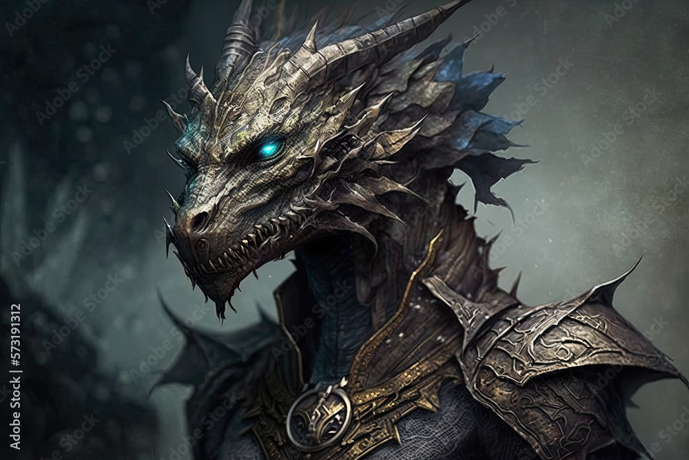 Humanoid Dragon. Generative AI. Humanoid Dragon. Generative AI.