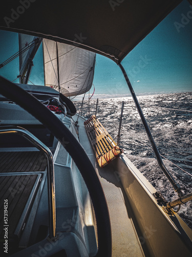 sailing yacht in the sea © jaydoublU
