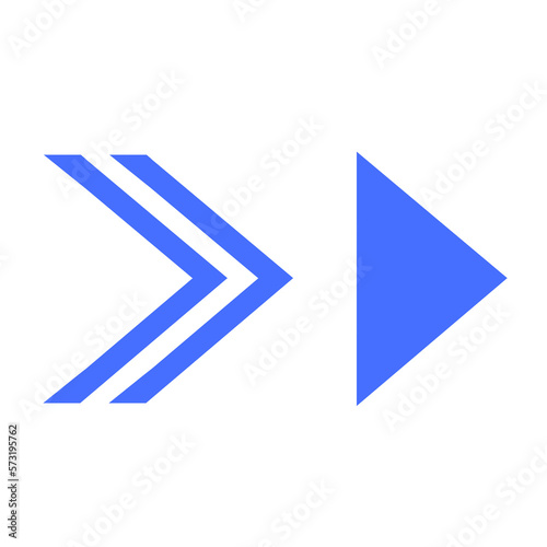 Free Download Two blue arrow icon - GFXLoad