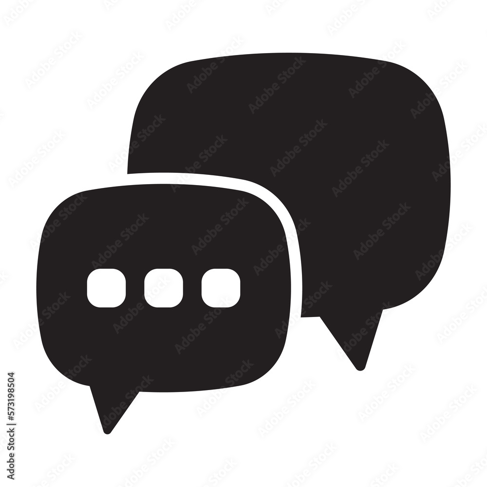 Naklejka premium Chat icon. Talk bubble speech sign. Comment icon. Message, speech bubble vector icon.