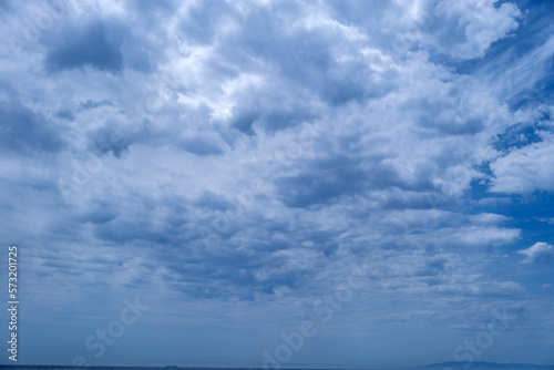 Blue sky background with clouds, Natural sky background