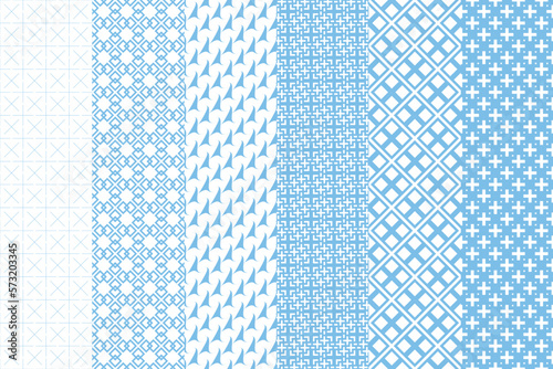 Seamless set of pattern. Can be used for wallpaper, pattern fills, web page background, surface textures.