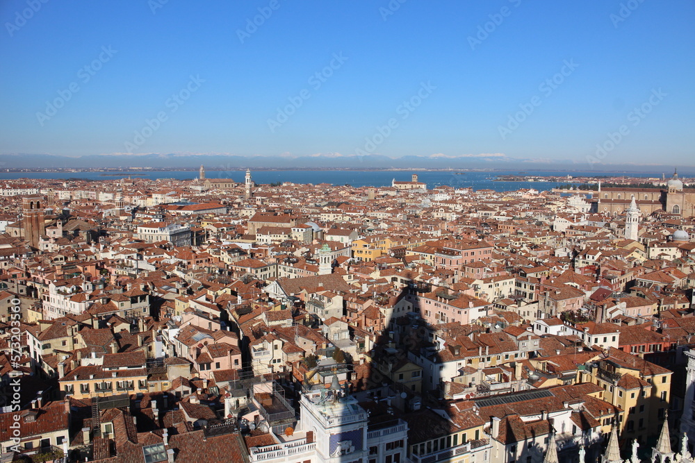 Panorama view of the old town in Venice, Italy
