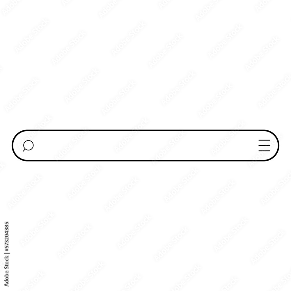 Stock Web Search Bar Line vector, search box internet browser Stock Web Search Bar Line vector, search box internet browser