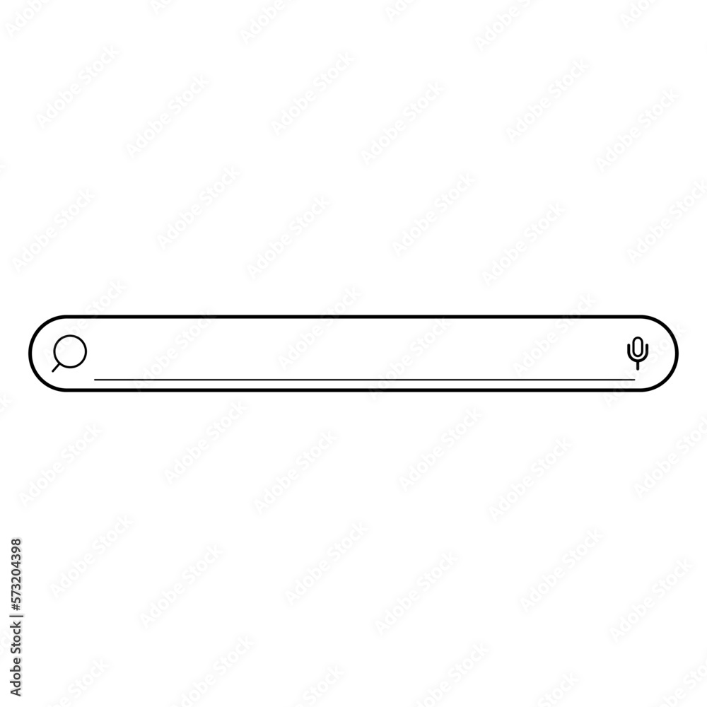 Stock Web Search Bar Line vector, search box internet browser Stock Web Search Bar Line vector, search box internet browser